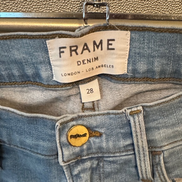 Frame Denim Women's Light Blue Ripped Skinny Jeans - Picture 2 of 3